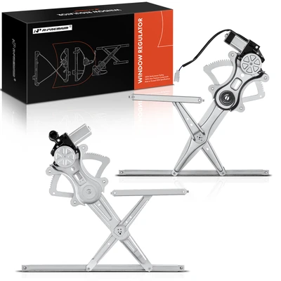 2 Pcs Front Power Window Regulator with Motor