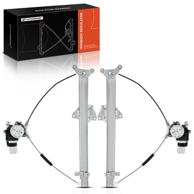 2 Pcs Front Power Window Regulator with Motor
