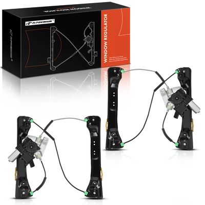 2 Pcs Front Power Window Regulator with Motor