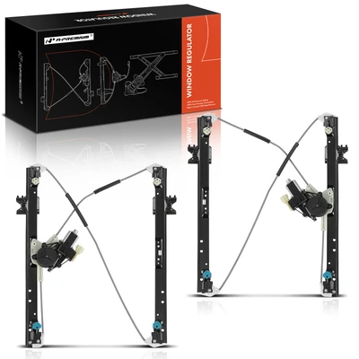 2 Pcs Front Power Window Regulator with Motor