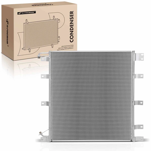 Aluminum AC Condenser with Bracket for International Harvester 3400 3800 4600LP