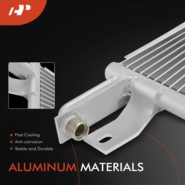 Aluminum AC Condenser with Bracket for International Harvester 3400 3800 4600LP