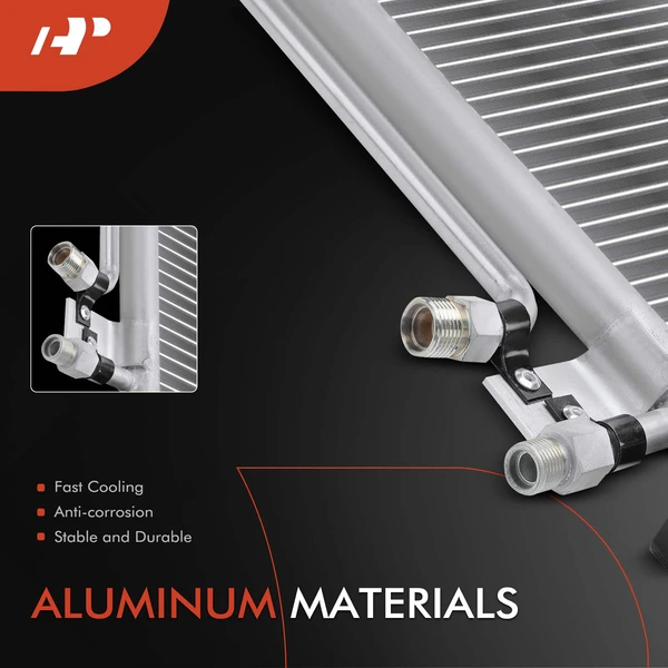 Aluminum AC Condenser with Bracket for Mack DM 2005-2006 LE 1995-2007 MR 1993-2007