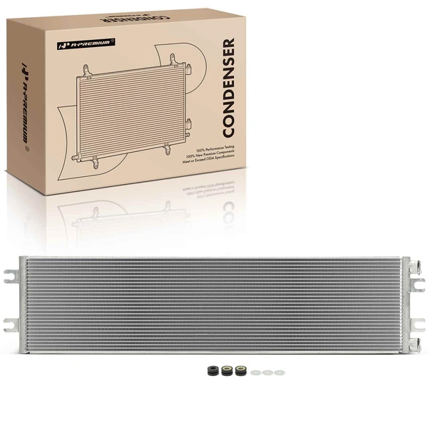 AC Condenser with Bracket for International Harvester 7300 7400 WorkStar 7600