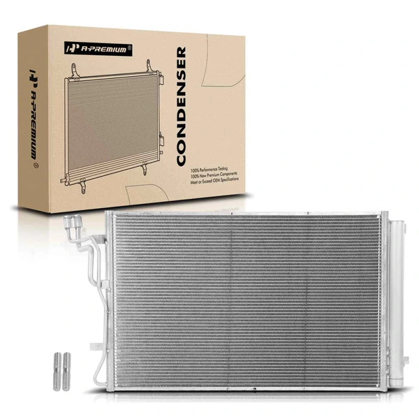 AC Condenser with Receiver Drier & Bracket for 2021-2022 Kia Seltos