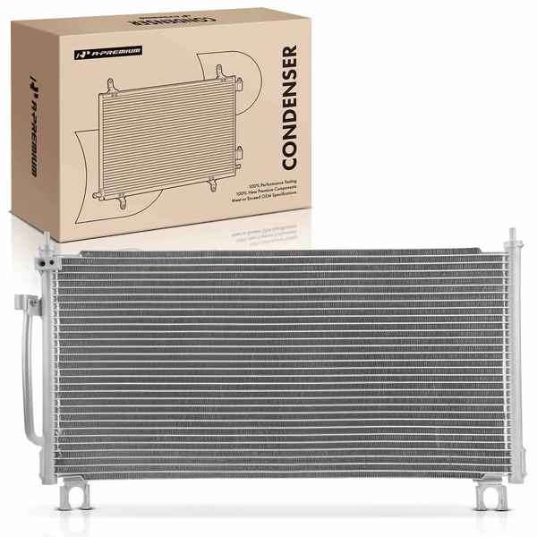 Aluminum AC Condenser with Bracket for Mazda Protege 1995-1998 L4 1.5L L4 1.8L