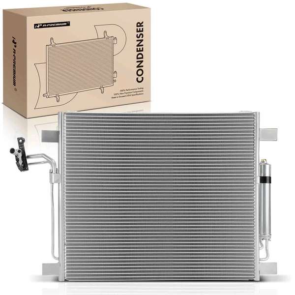 AC Condenser with Drier & Bracket for 2014-2019 INFINITI Q70