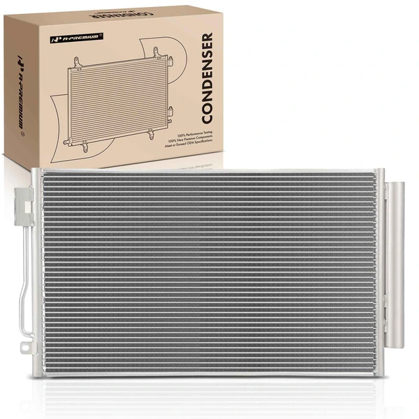 AC Condenser with Receiver Drier & Bracket for Fiat 500L 2014-2020 1.4L Hatchback