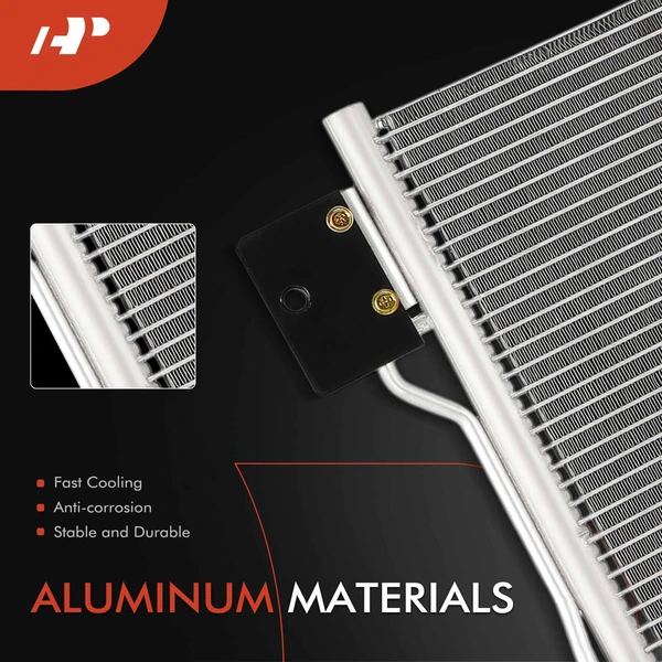 AC Condenser with Bracket for Ford F-650 F-750 2000-2003 L6 5.9L 7.2L V8 7.3L