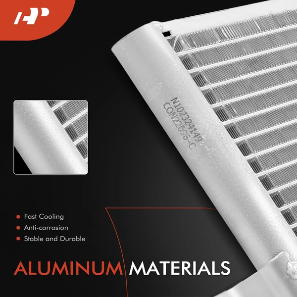 AC Condenser with Bracket for International Harvester 4300 4400 IC Corporation