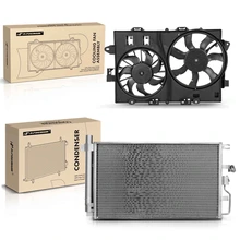 AC Condenser & Dual Cooling Fan Assembly Kit