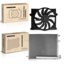 AC Condenser & Single Cooling Fan Assembly Kit