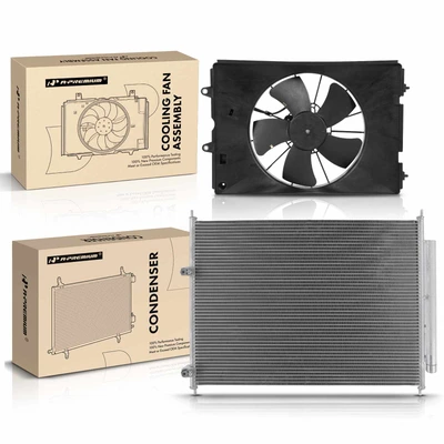 AC Condenser & Single Cooling Fan Assembly Kit