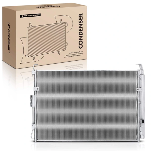 AC Condenser with Receiver Drier for Kia Sedona Hyundai Entourage Aluminum