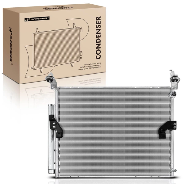 AC Condenser with Receiver Drier for Toyota FJ Cruiser 2007-2014 4.0L Aluminum