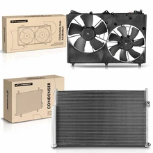 AC Condenser & Dual Cooling Fan Assembly Kit