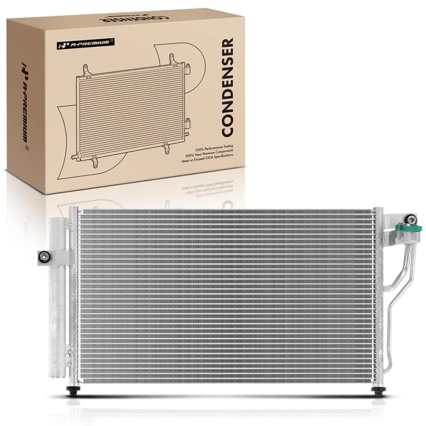 AC Condenser with Receiver Drier for Hyundai Accent 2006-2011 L4 1.6L