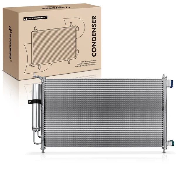 AC Condenser with Receiver Drier for Nissan Cube 09-14 Versa 07-12 1.8L 1.6L