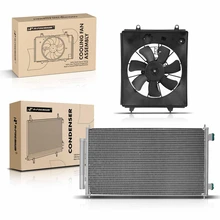 AC Condenser & Single Cooling Fan Assembly Kit