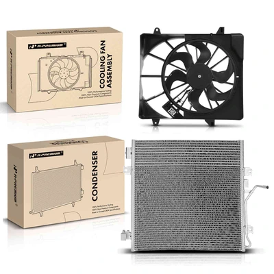 AC Condenser & Single Cooling Fan Assembly Kit