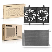 AC Condenser & Dual Cooling Fan Assembly Kit