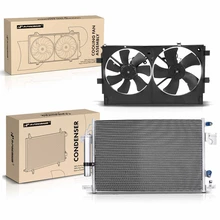 AC Condenser & Dual Cooling Fan Assembly Kit