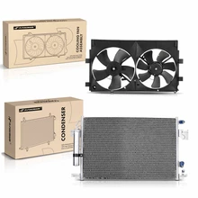 AC Condenser & Dual Cooling Fan Assembly Kit