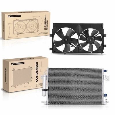 AC Condenser & Dual Cooling Fan Assembly Kit