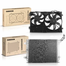 AC Condenser & Dual Cooling Fan Assembly Kit