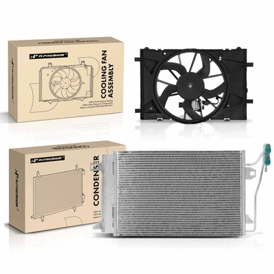 AC Condenser & Single Cooling Fan Assembly Kit