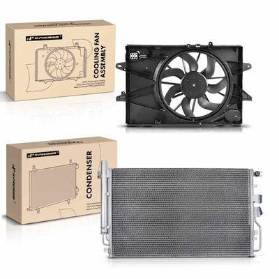 AC Condenser & Single Cooling Fan Assembly Kit
