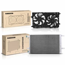 AC Condenser & Dual Cooling Fan Assembly Kit