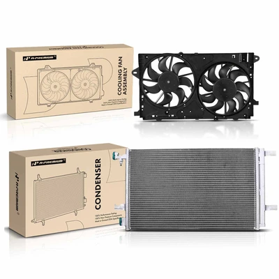 AC Condenser & Dual Cooling Fan Assembly Kit