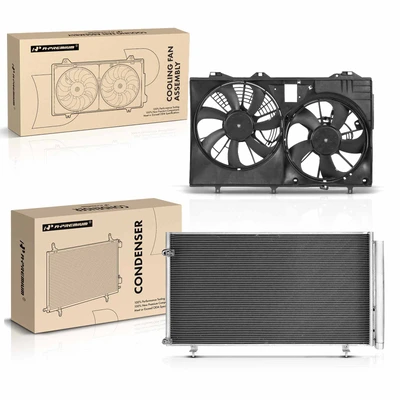 AC Condenser & Dual Cooling Fan Assembly Kit
