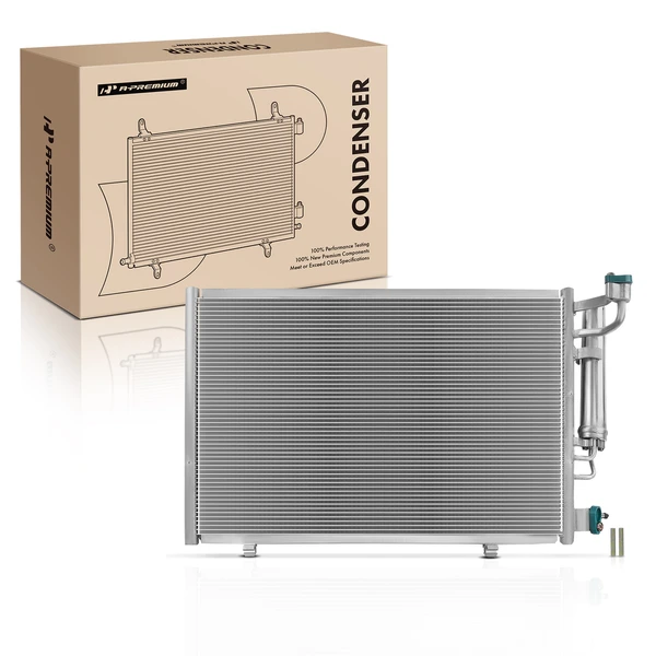 AC Condenser with Receiver Drier for 2011-2013 Ford Fiesta