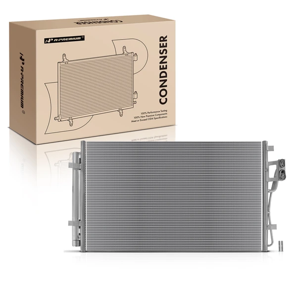 AC Condenser with Receiver Drier for 2010-2012 Hyundai Santa Fe