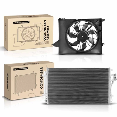 AC Condenser & Single Cooling Fan Assembly Kit