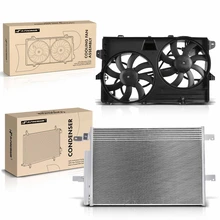 AC Condenser & Dual Cooling Fan Assembly Kit