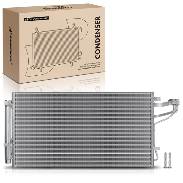 AC Condenser with Receiver Drier for Hyundai Sonata 2011-2015 Kia Optima
