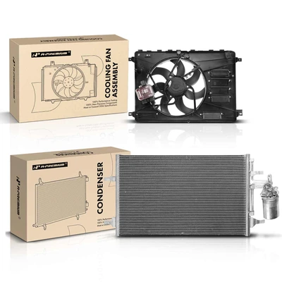 AC Condenser & Single Cooling Fan Assembly Kit