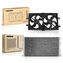 AC Condenser & Dual Cooling Fan Assembly Kit