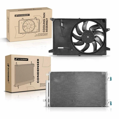 AC Condenser & Single Cooling Fan Assembly Kit
