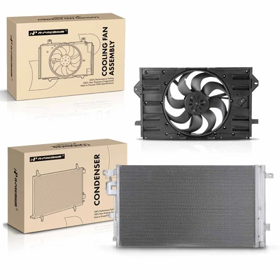 AC Condenser & Single Cooling Fan Assembly Kit