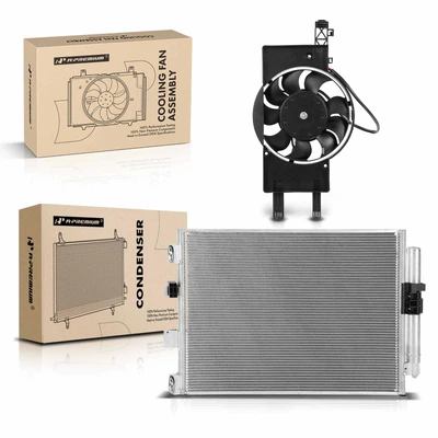 AC Condenser & Single Cooling Fan Assembly Kit