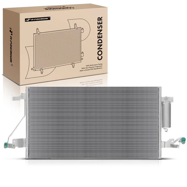 AC Condenser with Receiver Drier for 2016-2019 Nissan Titan XD