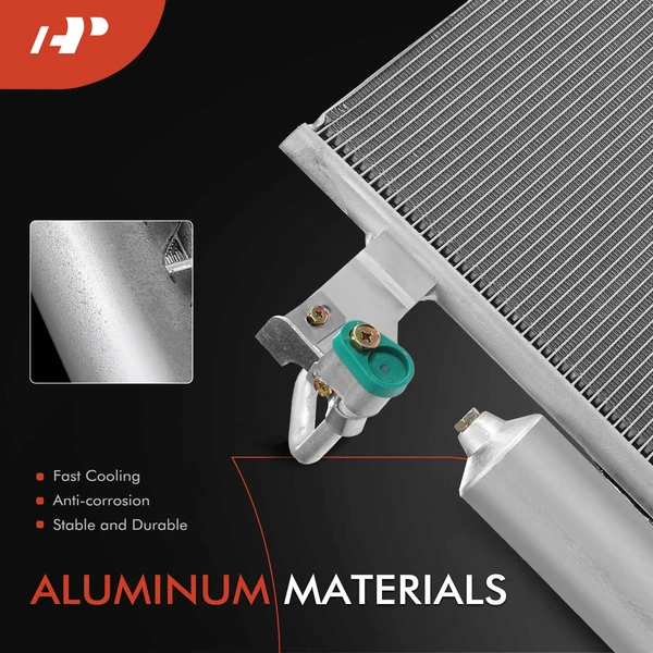 AC Condenser with Receiver Drier for Nissan Titan XD 2016-2019 V8 5.6L