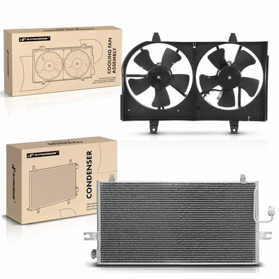 AC Condenser & Dual Cooling Fan Assembly Kit