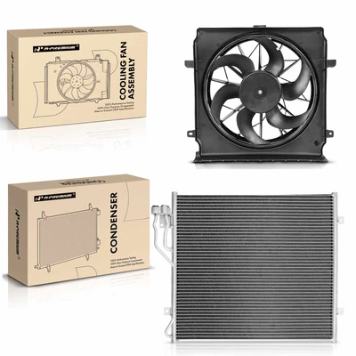 AC Condenser & Single Cooling Fan Assembly Kit