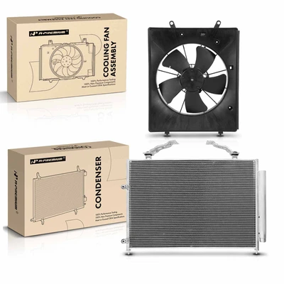 AC Condenser & Single Cooling Fan Assembly Kit