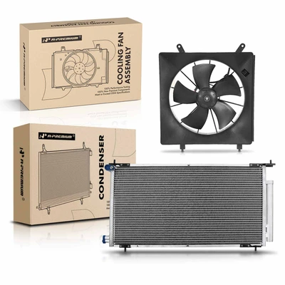 AC Condenser & Single Cooling Fan Assembly Kit